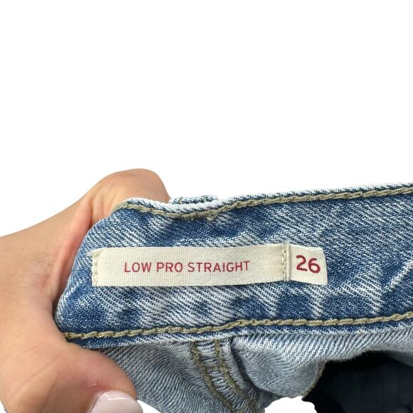 Levi's Low Pro Straight Women's Relaxed Slouchy Medium Wash 100% Cotton Jeans - Picture 9 of 11